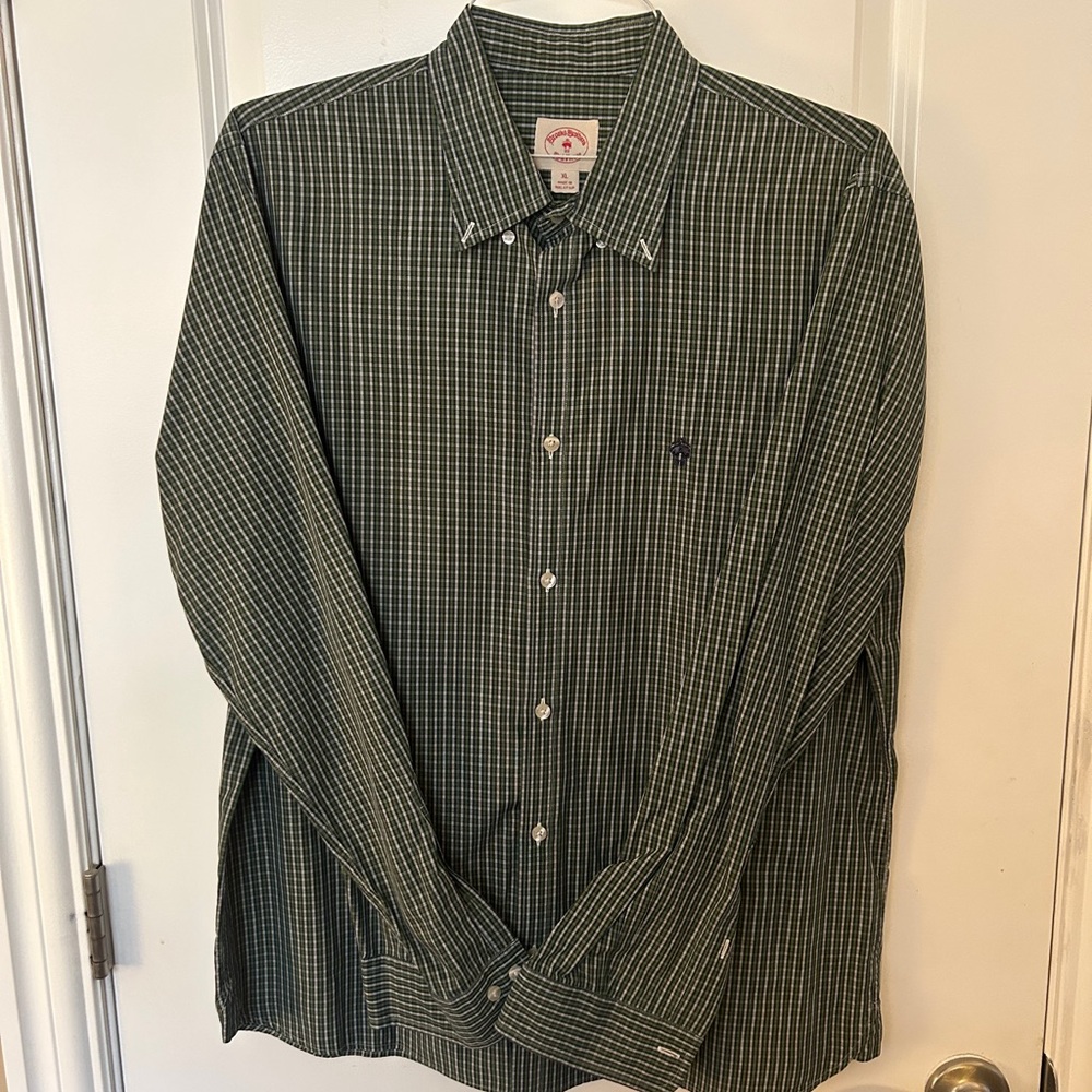 Men's Brooks Brothers Green Checkered Shirt